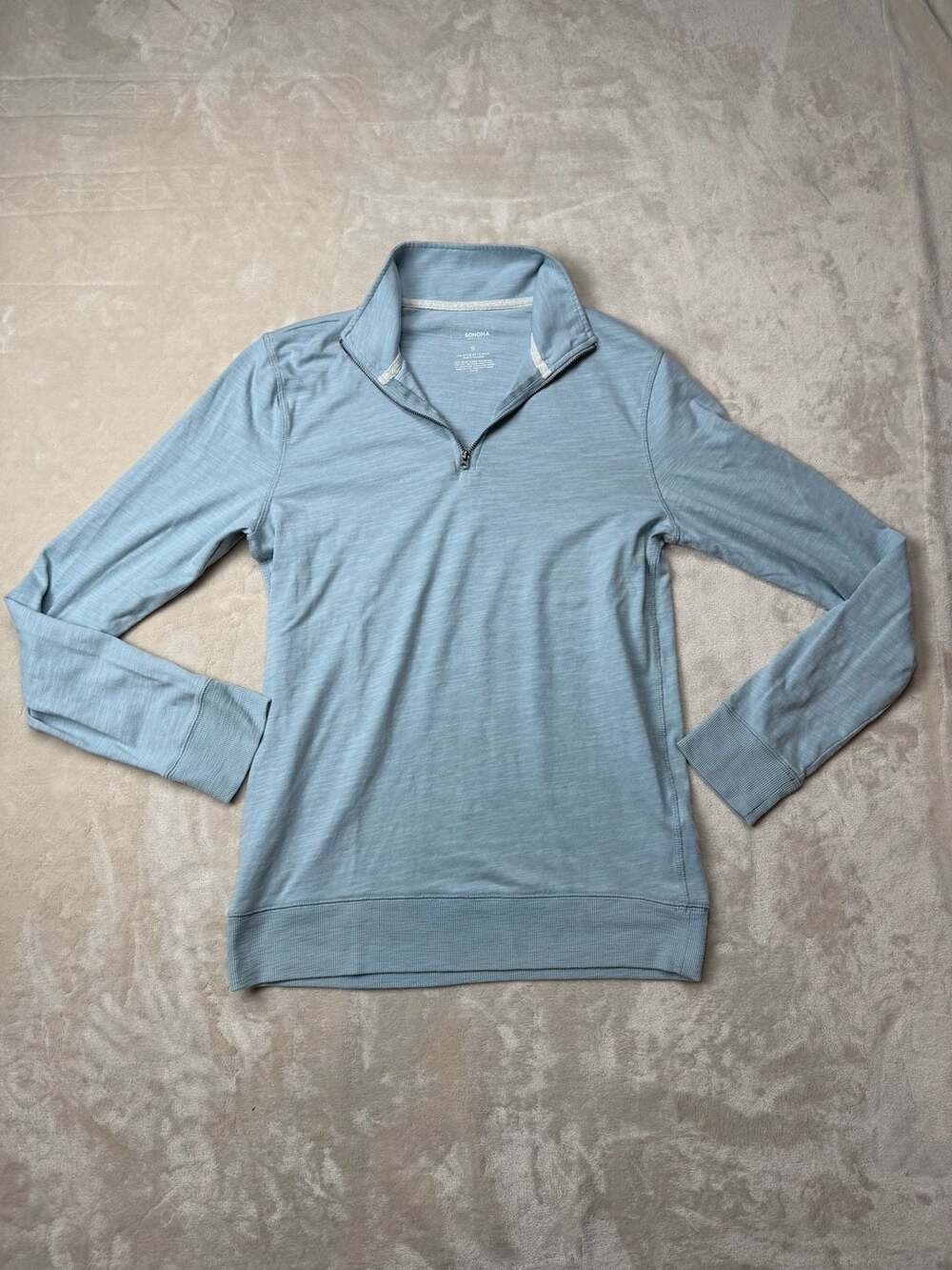 Sonoma Goods For Life Quarter Zip Pullover Size S Blue